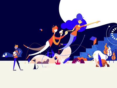 Jamgigs banner characer consultants consultation cover developers flat hero illustration illustrator jamstack vector vectorart web