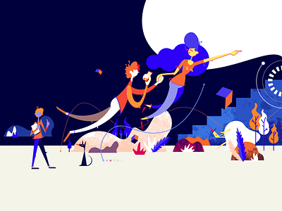 Jamgigs banner characer consultants consultation cover developers flat hero illustration illustrator jamstack vector vectorart web