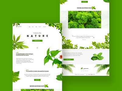 Plant Concept - Landing Page adobe xd banner design green hero hero banner hero image landing page concept landing page design leaf nature photoshop plant tree ui user interface design ux ux desgin