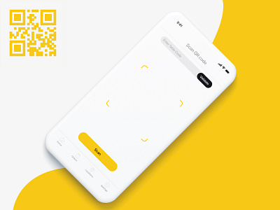 QR scanner app app design buttons clean design flat interaction minimal mobile mobile app ui ui designer user experience user interface user interface design ux ux ui ux designer ux ui web