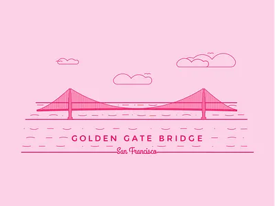Golden Gate Bridge adobe illustrator adobe illustrator cc architecture bridge design golden gate bridge graphic design illustration san francisco vector
