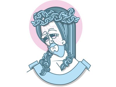 Jeezus awesomeness character design digital illustration illustration vector vector illustration