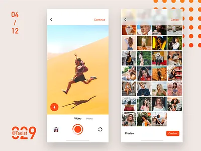 Daily exercise 029 app character clean color concept design ios mobile photo photo album photo app photoshop red redesign ui ux white