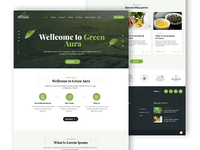 herbano foods landing page ui