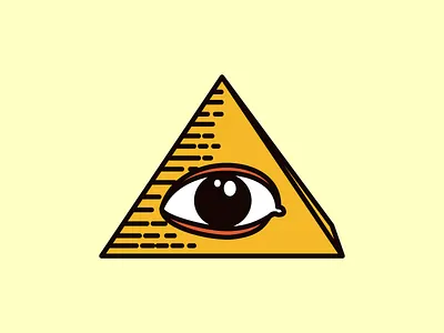 In god we trust alien bright design illustraion logo mistery rock vector art yellow