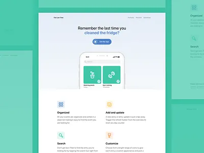 The Last Time app hero ios iphone landing design landing page minimal site web design website
