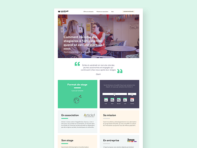 Redesign of Vendredi website component components concept design digital flat graphic design interface minimal pattern sketch ui ux vector web web design webdesign website