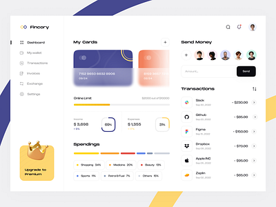 Finance Dashboard banking bills business credit card dashboard finance financial fintech interface investment money management panel personal expenses product design saas startup super app transactions ui ux web app