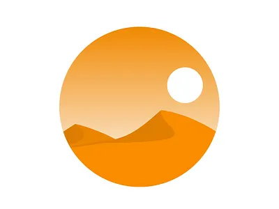 Desert Icon art desert design gradient graphic graphic design icon icon artwork light sand sand dunes sun