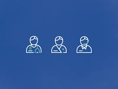 Medical professions admin doctor health icon line medical nurse