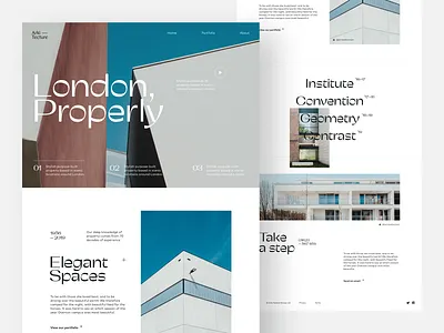 Arki-Tecture exterior landing page london minimal photography property property developer property management