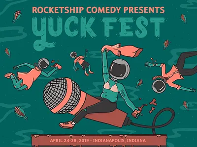 Top of Yuck Fest poster comedy comedy poster design illustration indiana lettering poster