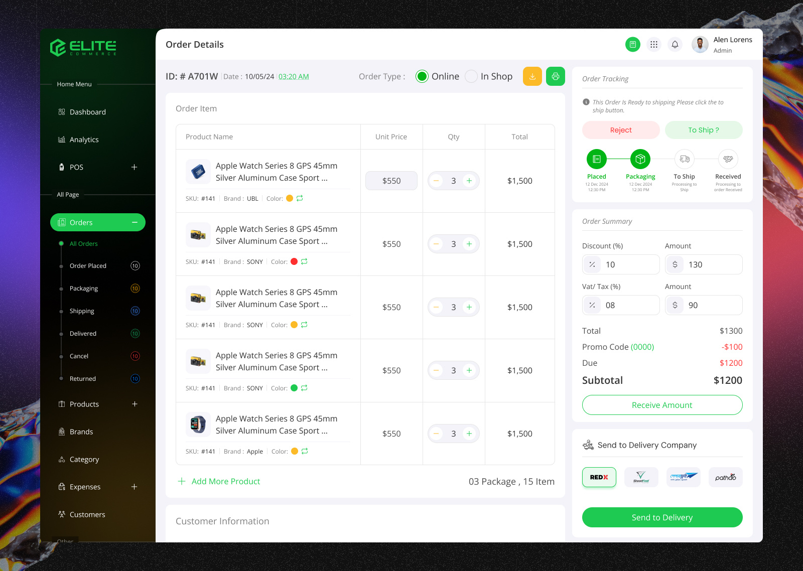 Elite Commerce – Modern UI/UX Design for Smooth Order Management by ...