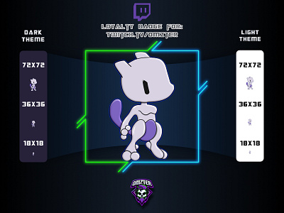 Mewtwo Loyalty Badge branding design illustration loyalty badge twitch twitch loyalty badge