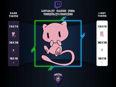 Mew Loyalty Badge branding design illustration loyalty badge twitch twitch loyalty badge