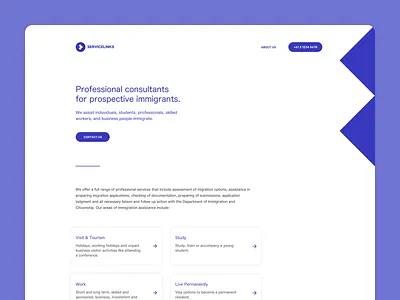 Servicelinks Home Page hero landing landing page web design