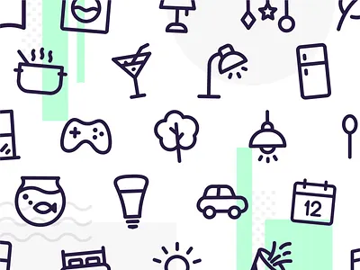 Home Automation Icon Set for HomeWizard branding design flat fun icons icon icon artwork icons icons set illistration interface line line icons simple icons vector