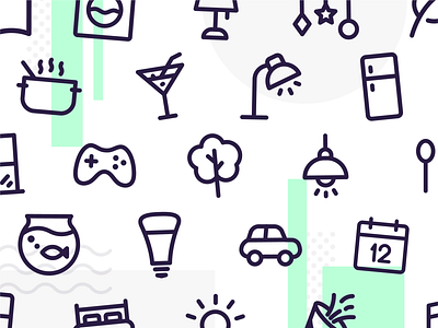 Home Automation Icon Set for HomeWizard branding design flat fun icons icon icon artwork icons icons set illistration interface line line icons simple icons vector