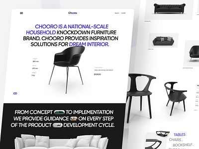 Furniture Agency Website - Chooro architecture bold branding chair company decor furniture graphic design home page interior interior design minimal room shop sofa store trending ui uiux website design