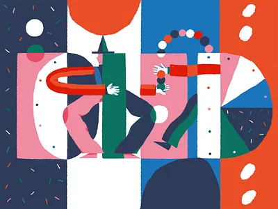 Juggling Colors Illustration blog illustration character circus color creative design creative illustration design design studio digital art digital illustration digital painting experimental design graphic design illustration interaction ui user experience ux web