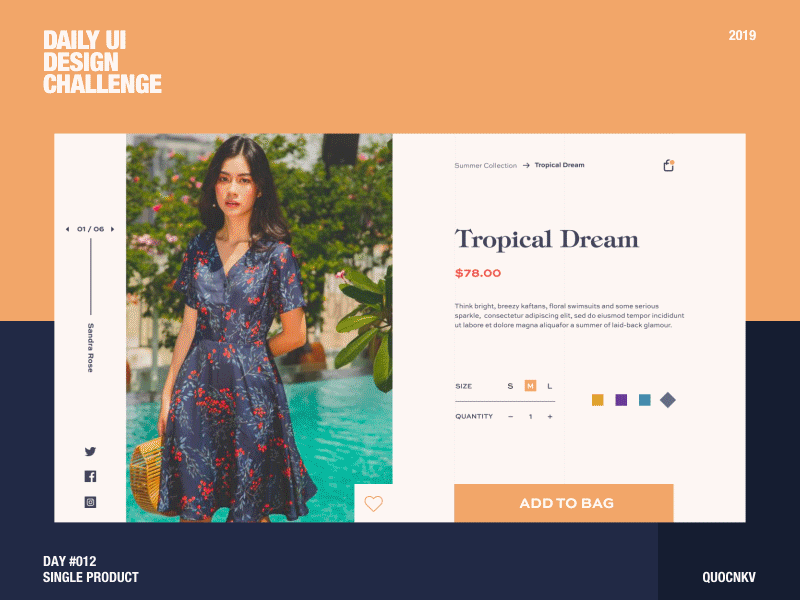 Daily Ui / Day 12 - Single Product - Interaction 100 daily ui animation daily 100 challenge daily ui interaction interaction design single item ui web web design