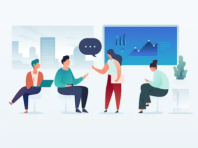 Team Collaboration Illustration avatar avatars collaboration custom design flat gradient illustration people team ui vector