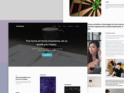 Insurance Exploration account management android ios app android user experience bank credit debit card payment blockchain services contact clean b2b sass finance app insurance new trend clean website template mobile app ios android web landing page