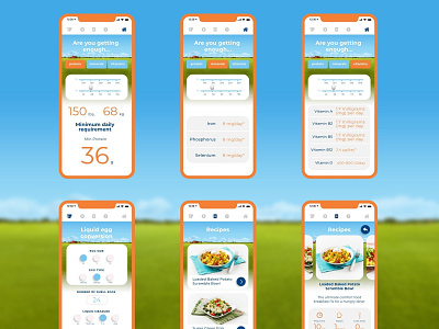 Burnbrae Farms / Promotional App adobe xd app eggs farms food recipe uidesign xd