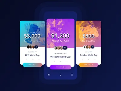 Cards app design ui ux