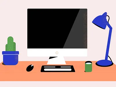 Stylized work space design drawing graphic design illustration stylized stylized illustration