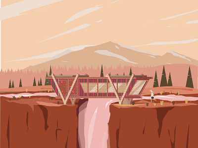 Cliffside Encouragement architecture architecture design architecture visualization branding colourful concept design doodle drawing flatillustration graphic illustration illustrator inspiration ui vector vectordesign
