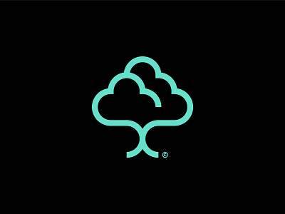 Cloud + Tree ai brand branding clean cloud design energy farming icon leaf logo logos mark plant tree