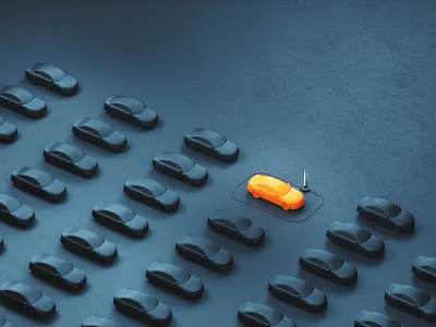 Car Scanner // Fleet 3d automotive design illustration industrial landing minimal product design render store web website