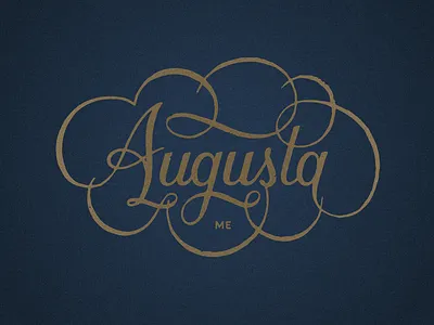 Augusta augusta flourish hand lettering lettering script type typography