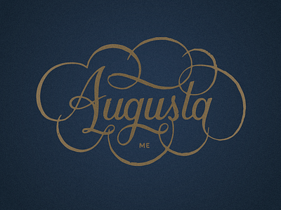 Augusta augusta flourish hand lettering lettering script type typography