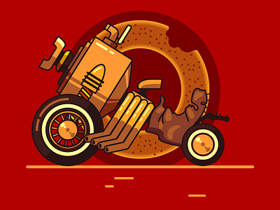 Samowarrior auto car challenge design febrally flat illustration racing russia vector