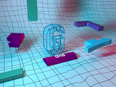 G - 36daysoftype 36days g 3d letter g lettering tetris ui ux
