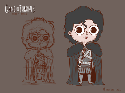Game of Thrones Cute Version | Jon Snow character design game of thrones got illustration jon snow stark