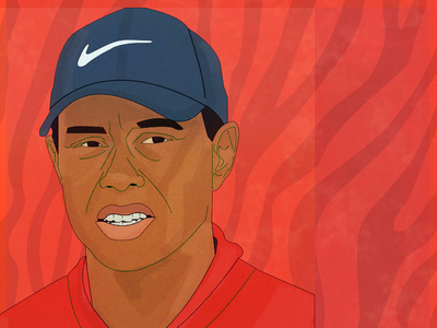 Quick one for 🐯 design golf illustration tiger tiger woods vector