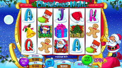 Merry Christmas & Happy New Year!!! christmas game christmas slot christmas symbols christmas themed gambling game art game design game designing graphic design main ui reels slot design slot game reels slot machine slot reels ui design ui development