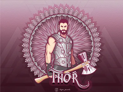 God of thunder illustration. brand character esports flatdesign illustration logo logos mascot sport sportlogo ui vector