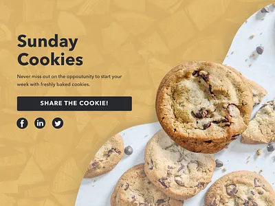Daily UI Challenge #010 - Social Share brown challenge accepted cookies daily 100 challenge dailyui ui