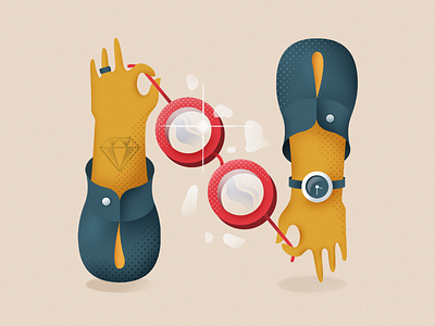 36 Days of Type - N 36days n 36daysoftype adobe glasses hands illustration illustrator letter letter design