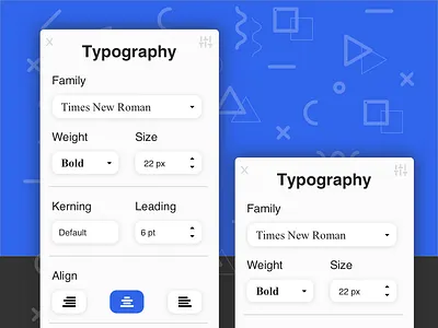 Typography Pannel - UI Design asia design ecommence figmadesign sketch app typography ui userinterfacedesign ux
