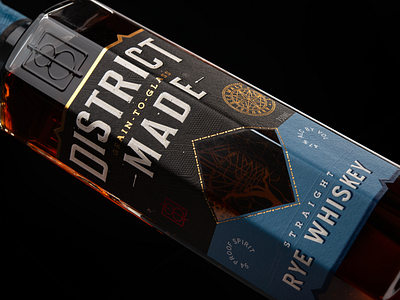 Rye District design gold foil label logo packaging packaging design