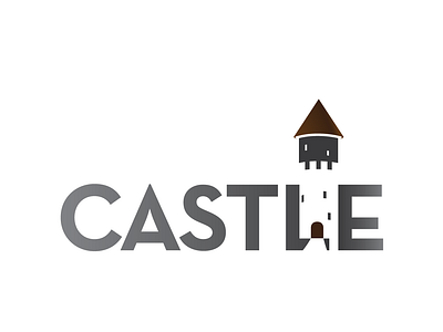 Type Exercise: The Tallest Tower castle conceptual elegant exercise gradient icons illustration logo a day negative space simple tower turret type typography vector