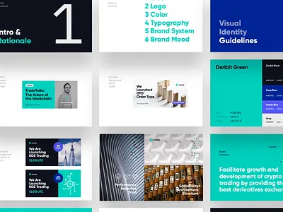 Brand guidelines / brandbook screens art direction block chain bold brand and identity brand development brand guide brand guidelines branding crypto crypto exchange design system fresh geometric logo logotype modern presentation presentation design trading typography