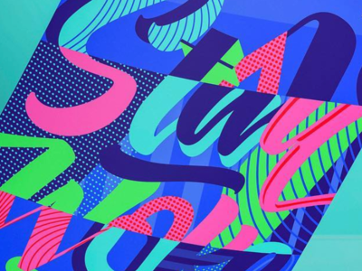 Stay Woke Type Poster custom type illustration typography