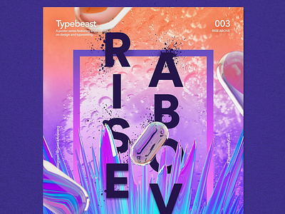3/4 from Typebeast Series 3d art poster design typography