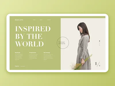 Elegant clean clear design fashion flat grid simple ui ux web